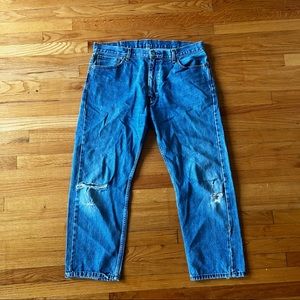 Distressed Levi’s 505 Jeans 38x28